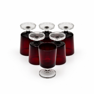 RED LIQUEUR GLASSES