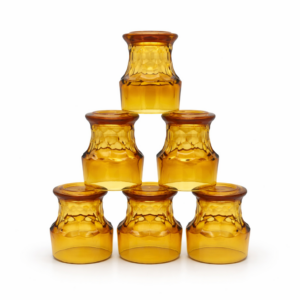 AMBER CARAFE & GLASSES