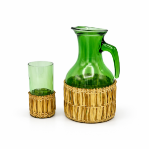 GREEN GLASSES WITH A CARAFE
